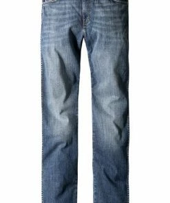 Wrangler Texas Stretch worn broke W121//37X Jeans, Regular Fit, Baumwoll-Stretch, Blau