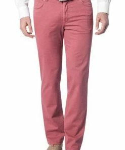 HILTL Jeans Kurt 75633/62800/84 Contemporary Fit, Baumwoll-Stretch, Granat meliert, Rot