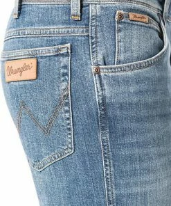 Wrangler Jeans Texas Stretch Worn Broke W12137X Slim Fit, Baumwoll-Stretch, Jeansblau -jeansniedrigerpreis 280227 norm3