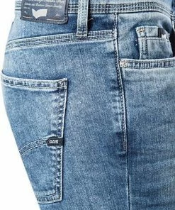 GAS Jeans 351287 030879/WK22 Slim Fit, Baumwoll-Stretch 12oz, Hellblau, Bluedenim -jeansniedrigerpreis 282007 norm3