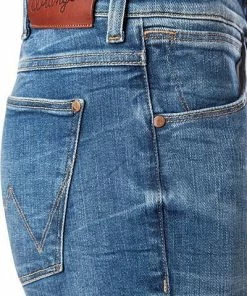 Wrangler Jeans Larston Slim T. green W18S99029 Slim Fit, Baumwoll-Stretch, Blau 5 Wrangler Jeans Larston Slim T. green W18S99029 Slim Fit, Baumwoll-Stretch, Blau -jeansniedrigerpreis 282199 norm3