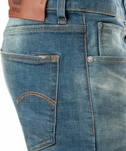 G-STAR Jeans 3 Slim 51001-9118/071 Jeans 3301, Slim Fit, Baumwoll-Stretch, Mittelblau, Blau -jeansniedrigerpreis 291200 norm3