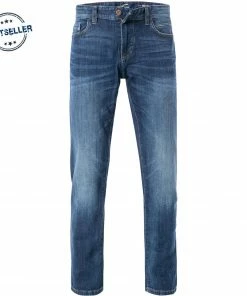 camel active Jeans Houston 488445/9Z55/42 Straight Fit, Baumwoll-Stretch, Indigo, Denim