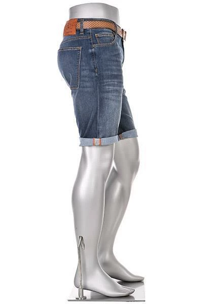 Alberto Bike-K Coolmax 80582560/890 Jeansbermudas Bike, Regular Slim Fit, Coolmax® 9oz, Mittelblau, Dunkelblau 2 Alberto Bike-K Coolmax 80582560/890 Jeansbermudas Bike, Regular Slim Fit, Coolmax® 9oz, Mittelblau, Dunkelblau – Bild 2