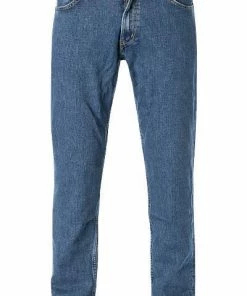 Lee Brooklyn Sraight Mid Stonewash L45271KX Jeans Brooklyn, Regular Fit, Baumwoll-Stretch, Blau
