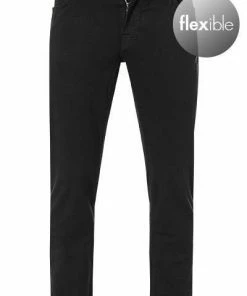 tramarossa 21UB52407/LEONARDO SLIM/D317/1MOON Jeans Leonardo, Slim Fit, Baumwoll-Stretch 1 Mese, Schwarz