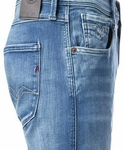 Replay Jeans Anbass M914Y.000.661350/010 Slim Fit, Baumwoll-Stretch 11,5oz, Mittelblau, Blau -jeansniedrigerpreis 313396 norm3