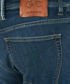 Alberto Bike Alberto Slim Fit Speed-Ds Coolmax 67582560/890 Jeans Bike, Baumwoll-Stretch Coolmax® 9oz, Mittelblau, Dunkelblau -jeansniedrigerpreis 320404 norm6