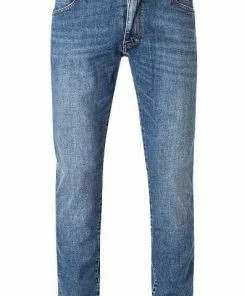 Wrangler Jeans Larstone blue fire W18SV777W Slim Tapered, Baumwoll-Stretch, Mittelblau