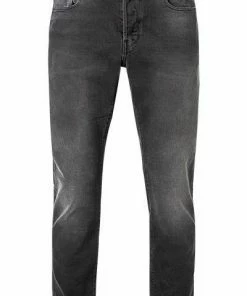 G-STAR Jeans 3 Straight Tapered 51003-B455/A797 Jeans 3301, Tapered Fit, Baumwoll-Stretch, Anthrazit, Schwarz