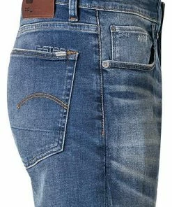 G-STAR Jeans 3 Straight 51002-A088/A888 Jeans 3301, Straight Fit, Baumwoll-Stretch, Dunkelblau, Blau -jeansniedrigerpreis 329593 norm3