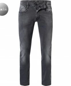 Replay Jeans Anbass M914Y .000.661 03G/010 Slim Fit, Baumwoll-Stretch, Dunkelgrau, Stahlgrau