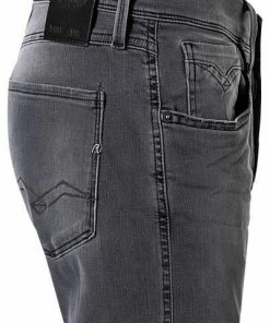 Replay Jeans Anbass M914Y .000.661 03G/010 Slim Fit, Baumwoll-Stretch, Dunkelgrau, Stahlgrau -jeansniedrigerpreis 334113 norm3