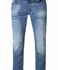 G-STAR Jeans 3 Slim 51001-B631/A817 Jeans 3301, Slim Fit, Baumwoll-Stretch, Mittelblau, Blau