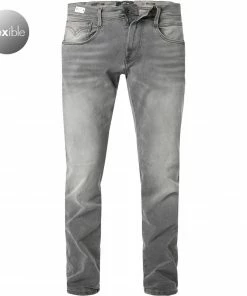 Replay Jeans Anbass M914Y.000.661 A12/096 Slim Fit, Baumwoll-Stretch 11,5oz, Grau