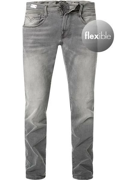 Replay Jeans Anbass M914Y.000.661 A12/096 Slim Fit, Baumwoll-Stretch 11,5oz, Grau 2 Replay Jeans Anbass M914Y.000.661 A12/096 Slim Fit, Baumwoll-Stretch 11,5oz, Grau – Bild 2