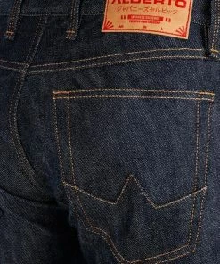 Alberto Tapered Fit Slipe Japan Denim 69471268/899 Jeans Slipe, Baumwoll-Stretch 11oz, Marineblau, Marine -jeansniedrigerpreis 352646 norm6