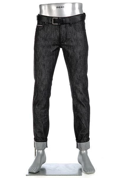 Alberto Tapered Fit Slipe Japan Denim 69471268/999 Jeans Slipe, Baumwoll-Stretch 11oz, Schwarz 1 Alberto Tapered Fit Slipe Japan Denim 69471268/999 Jeans Slipe, Baumwoll-Stretch 11oz, Schwarz