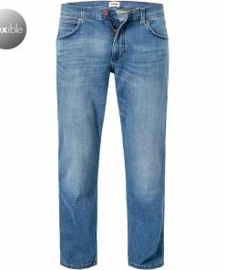 Wrangler Jeans Greensboro blue fever W15QQ8R Regular Straight, Baumwoll-Stretch 14,5oz, Blau