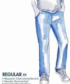 Wrangler Jeans Greensboro blue fever W15QQ8R Regular Straight, Baumwoll-Stretch 14,5oz, Blau -jeansniedrigerpreis 361094 norm4