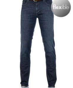 Alberto Regular Fit Pipe Denim 48071987/890 Jeans Pipe, Baumwoll-Stretch 10oz, Dunkelblau