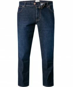 Wrangler Jeans Texas Slim Lucky Star W12SAO990 Slim Fit, Baumwoll-Stretch, Dunkelblau