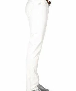 Alberto Tapered Fit Slipe White Denim 68371390/115 Jeans Slipe, Baumwoll-Stretch, Weiß -jeansniedrigerpreis 361821 norm2