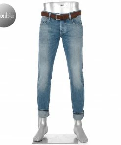 Alberto Tapered Fit Slipe Japan Denim 69491368/818 Jeans Slipe, Baumwoll-Stretch, Blau, Hellblau