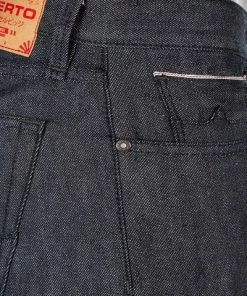 Alberto Tapered Fit Slipe Japan Denim 69471368/899 Jeans Slipe, Baumwoll-Stretch 11oz, Dunkelblau, Navy -jeansniedrigerpreis 362032 norm5