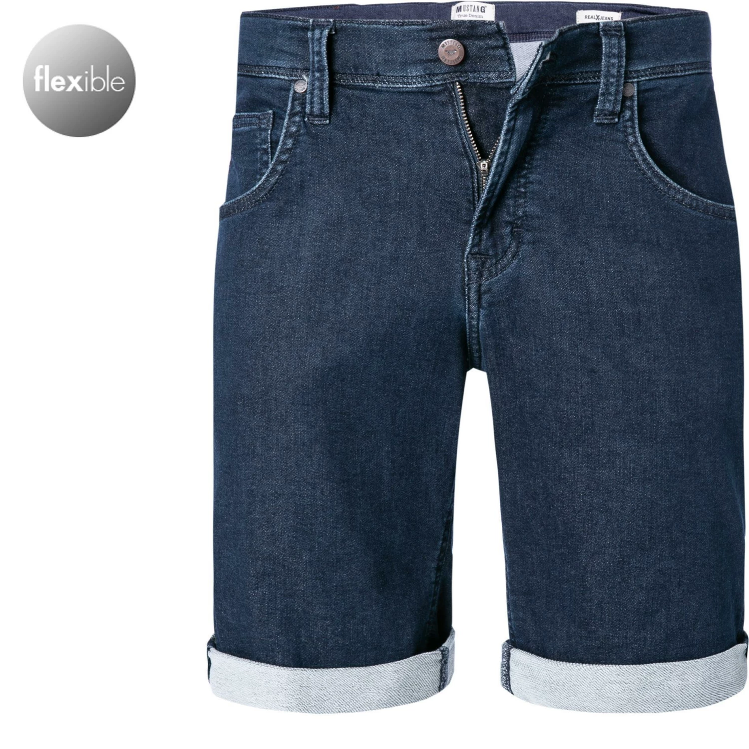 MUSTANG Shorts 1010873/5000/880 Jeansshorts, Regular Fit, Baumwoll-Stretch, Blau, Dunkelblau 1 MUSTANG Shorts 1010873/5000/880 Jeansshorts, Regular Fit, Baumwoll-Stretch, Blau, Dunkelblau