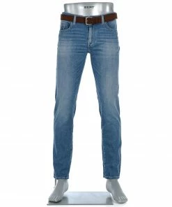 Alberto Regular Fit Pipe DS Lefthand 36371386/825 Jeans Pipe, Baumwoll-Stretch 11oz, Blau , Blau