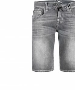 7 for all mankind Shorts mittelgrau JSZ2B070HG Jeansshorts, Regular Fit, Baumwoll-Stretch