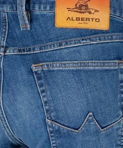 Alberto Tapered Fit Slipe-DS Sustain. 68371379/840 Jeans Slipe, Baumwoll-Stretch 11,5oz, Blau -jeansniedrigerpreis 366076 norm6
