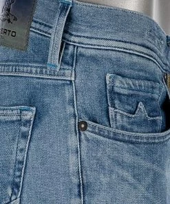 Alberto Tapered Fit Slipe Organic 68371381/825 Jeans Slipe, Bio-Baumwoll-Stretch 11,5oz, Blau -jeansniedrigerpreis 366079 norm5