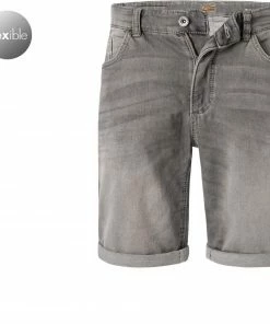 camel active Bermudas 498225/5U74/05 Jeansshorts Madison, Slim Fit, Baumwoll-Stretch, Hellgrau, Grau