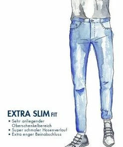 HUGO Jeans 50430981/420 Extra Slim Fit, Baumwoll-Stretch, Blau -jeansniedrigerpreis 367610 norm4
