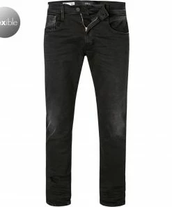 Replay Jeans Anbass M914Y.000.661XRB1/098 Slim Fit, Baumwoll-Stretch 10oz, Schwarz