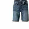 GAS Jeans Shorts 370180 030879/WZ79 Jeansshorts, Baumwoll-Stretch, Dunkelblau