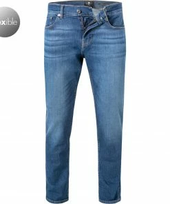 7 for all mankind Jeans Slimmy mid blue JSMXB740TF Slim Fit, Baumwolle T400® 12oz, Blau