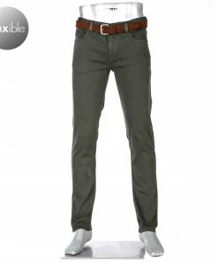 Alberto Regular Fit Pipe-DS Coloured 42471383/680 Jeans Pipe, Baumwolle T400® 9oz, Military