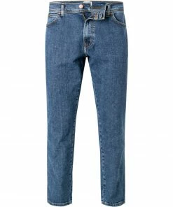 Wrangler Texas Slim Stonewash W12S33010 Jeans Texas, Slim Fit, Baumwoll-Stretch 13,75oz, Mittelblau