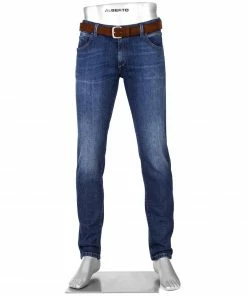 Alberto Tapered Fit Robin Organic 39771381/890 Jeans Robin, Bio Baumwoll-Stretch 10oz, Dunkelblau, Navy
