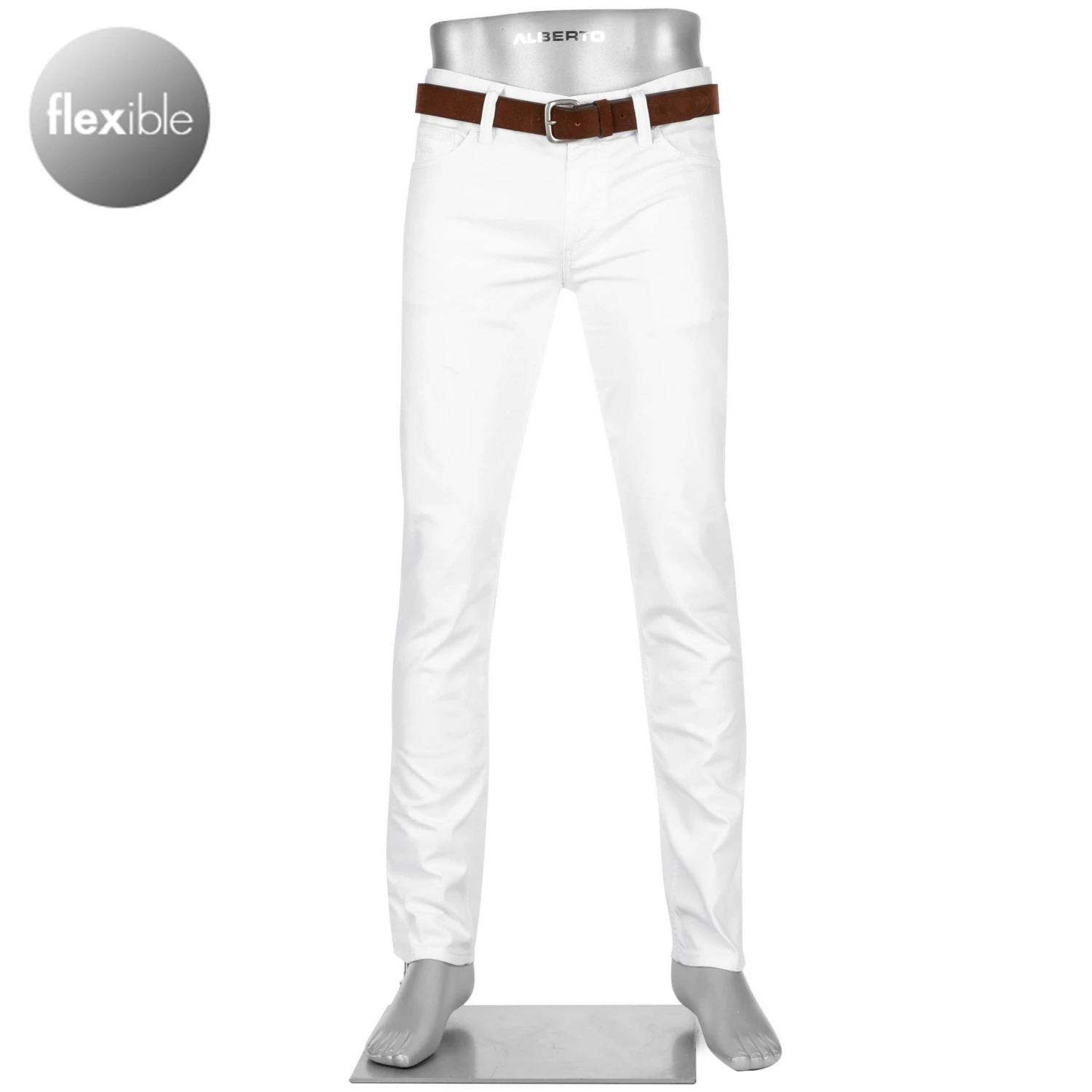 Alberto Regular Fit T400 Pipe 48171975/100 Jeans, Baumwolle T400® 8oz, Weiß 1 Alberto Regular Fit T400 Pipe 48171975/100 Jeans, Baumwolle T400® 8oz, Weiß