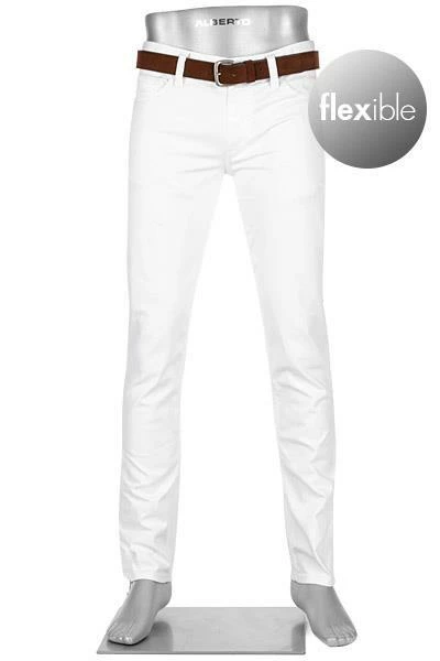 Alberto Regular Fit T400 Pipe 48171975/100 Jeans, Baumwolle T400® 8oz, Weiß 2 Alberto Regular Fit T400 Pipe 48171975/100 Jeans, Baumwolle T400® 8oz, Weiß – Bild 2
