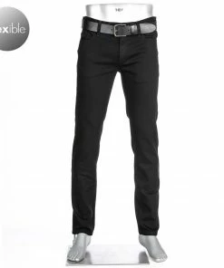 Alberto Regular Fit Pipe 60171471/999 Jeans Pipe, Baumwolle T400® 11oz, Schwarz