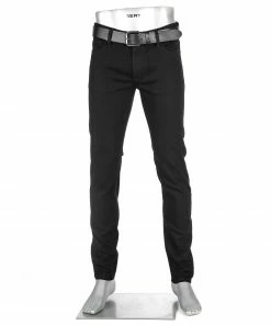 Alberto Slim Fit T400® 42371471/999 Jeans Slim, Baumwolle T400® 11oz, Schwarz
