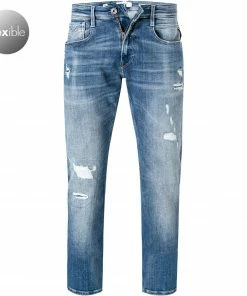 Replay Jeans Anbass M914Y.000.141 906/009 Slim Fit, Baumwolle T400 12oz, Blau