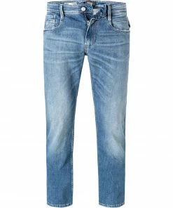 Replay Jeans Anbass M914Y.000.573 950/009 Slim Fit, Bio Baumwoll-Stretch 10,5oz, Mittelblau , Mittelblau