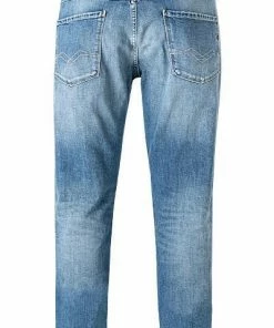 Replay Jeans Anbass M914Y.000.573 950/009 Slim Fit, Bio Baumwoll-Stretch 10,5oz, Mittelblau , Mittelblau -jeansniedrigerpreis 374070 norm2