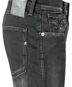 Replay Jeans Anbass M914Y.000.661 WB0/098 Slim Fit, Baumwoll-Stretch 11,5oz, Schwarz -jeansniedrigerpreis 374074 norm3